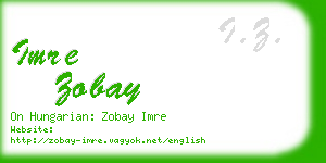 imre zobay business card